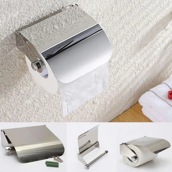 

1pcs Stainless Steel Toilet Paper Holder Tissue Paper Holder Box Holder Roll Bathroom Accessories