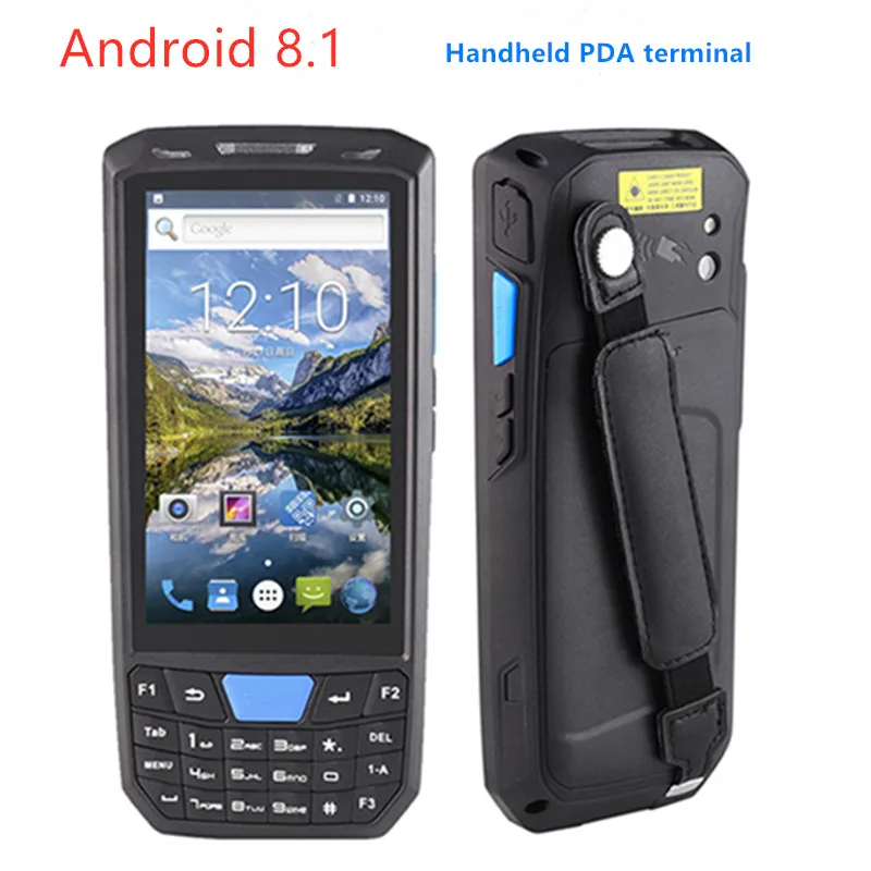 US $162.50 Android 81 Barcode Scaner Handheld PDA Industrial Mobile Data Terminal NFC QR Bar Code Laser Scanner Pda With Docking Station