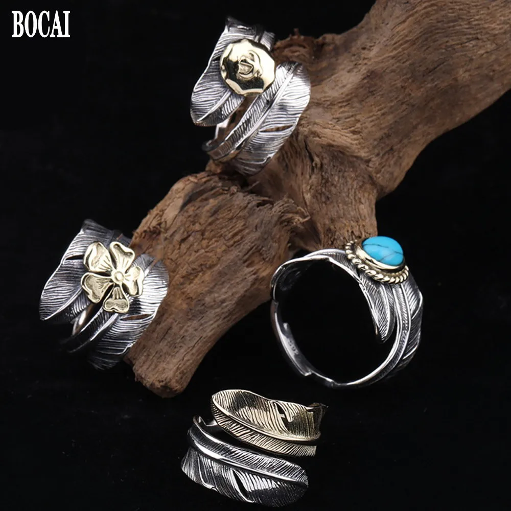 Feather Ring Turquoise Arrow Ring First Arrow's R-016 Feather Ring