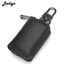 Держатель для ключей из натуральной кожи брелок-органайзер сумка для автомобильных ключей унисекс твердый ключ кошелек ретро автомобильный кошелек для экономки держатель для карт