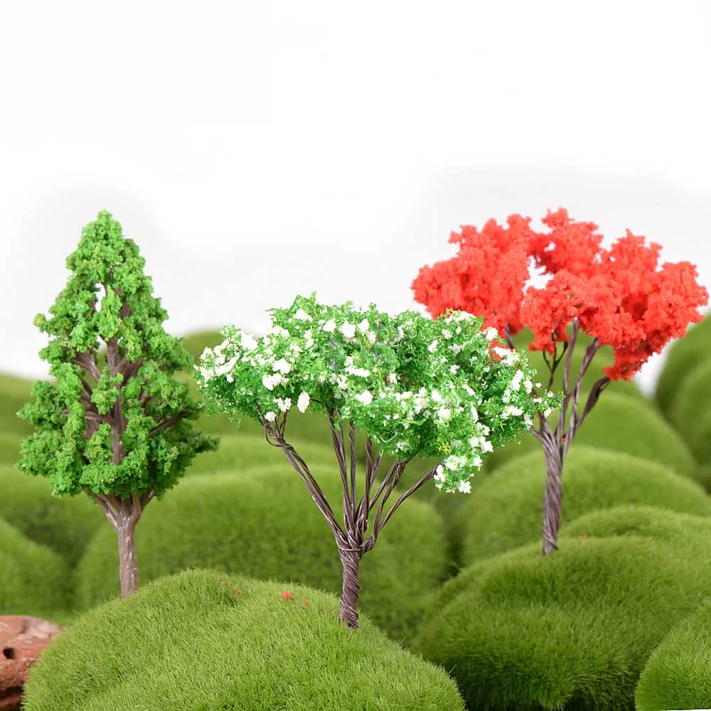 1 шт. имитация деревьев сад микропейзаж миниатюры пластиковые фигурки мини украшение дома высокое качество Лидер продаж Сакура