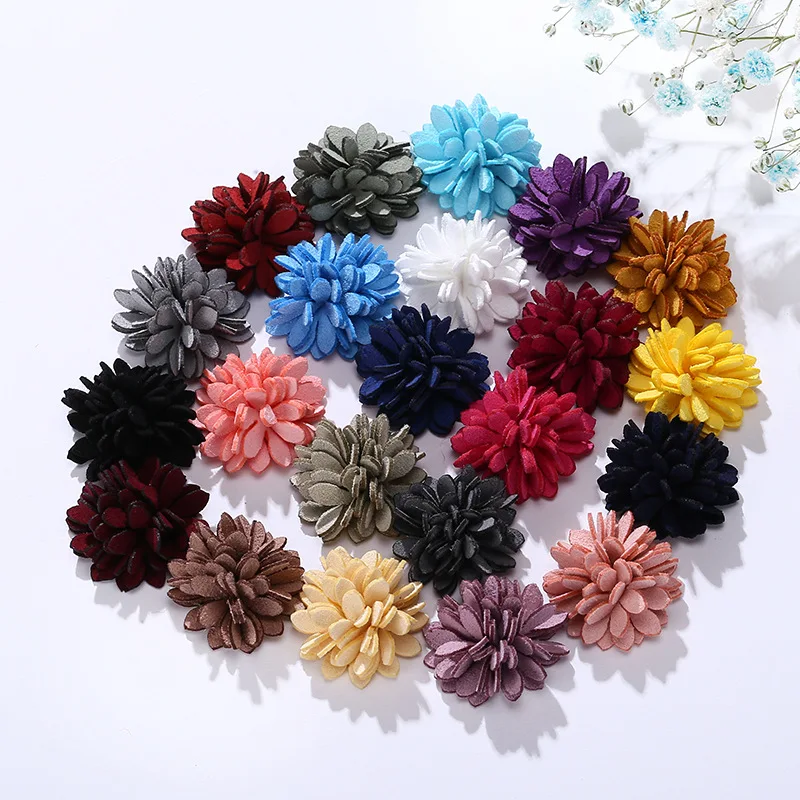 1Pack Mini Leather Fiber Flower Crafts Material DIY Clothes Hat Decoration Accessories Patches Scrapbooking Craft Fake | Дом и сад