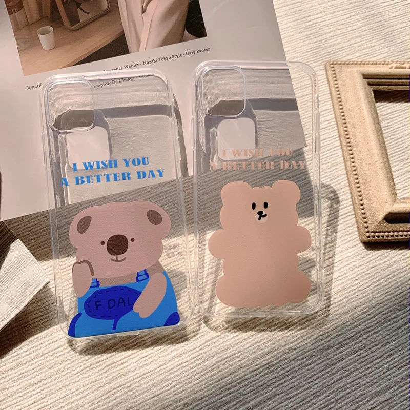 Japan Retro cute Anime bear Koala letters Phone case for iPhone 11 Pro MAX X XR silicone cover 7 8 6 s Plus Case | Мобильные