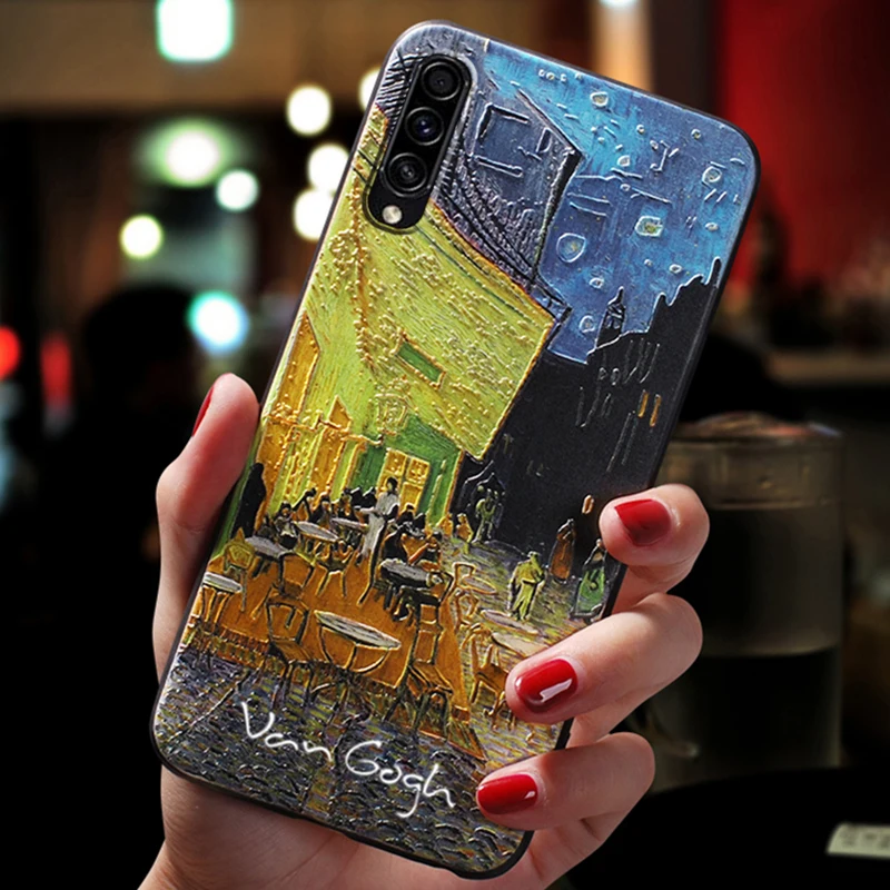 Силиконовый чехол для смартфона Samsung A50 с 3d-рисунком | Мобильные телефоны и