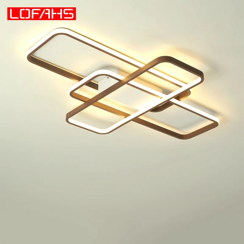 LOFAHS современный светодиодный потолочный светильник для гостиной спальни алюминиевый корпус пульт дистанционного управления домашние потолочные лампы Люстра Kattokruunut