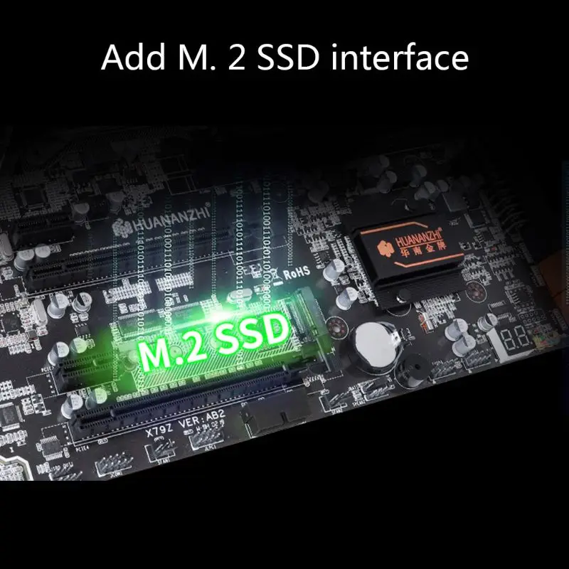 Huananzhi X79 двойной процессор Материнская плата LGA 2011 E-ATX USB3.0 SATA3 PCI-E NVME с двойным процессором Xeon Прямая поставка