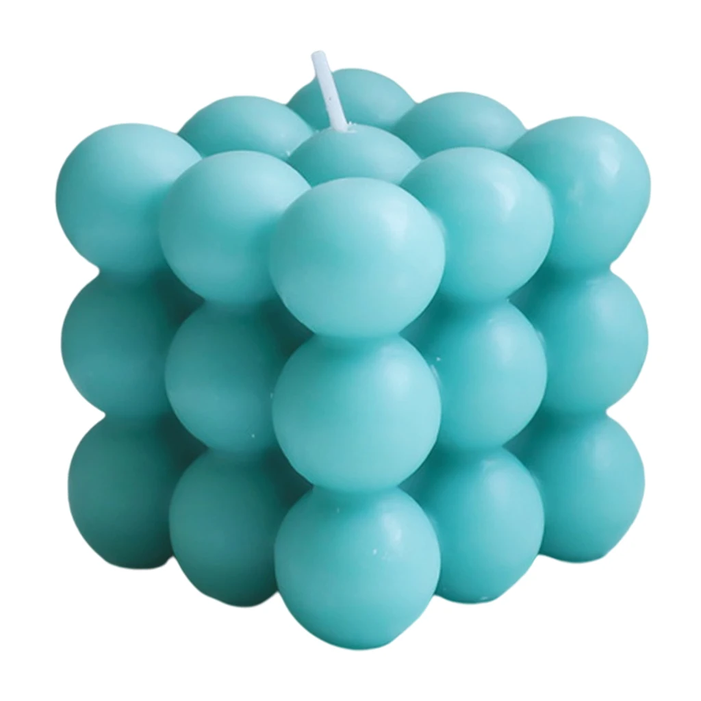 Geometry Bubble Cube Candle Soy Wax Small Fragrance Aromatherapy Candles Essential Oil Scented Relaxing Romantic Gift Home Decor