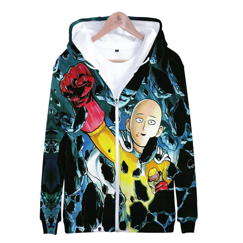 One Punch Man сезон 2 3d толстовки на молнии Kawaii модель Горячая музыка вентиляторы хип-хоп Уличная Kpop
