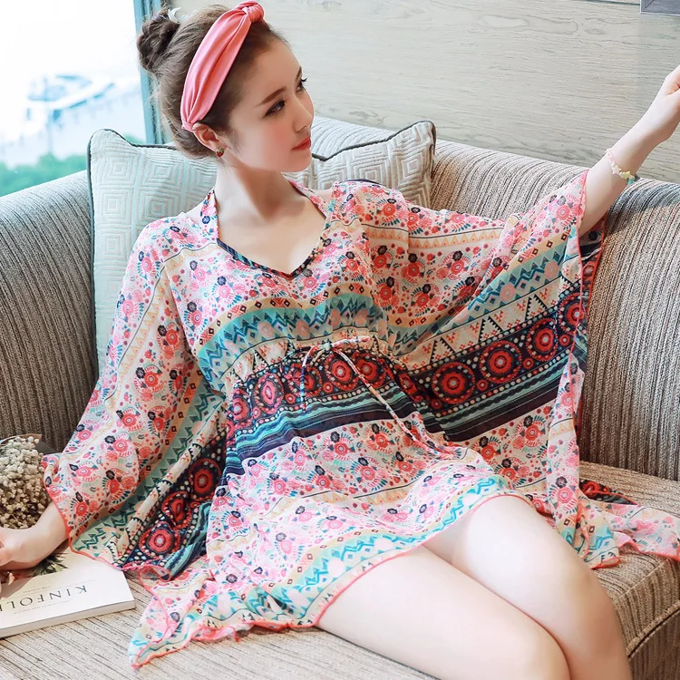 

Split Type Bikini Boxers Three-piece Set Split Type WOMEN'S Swimsuit Small Bust Underwire Push up Belly Covering Slimming