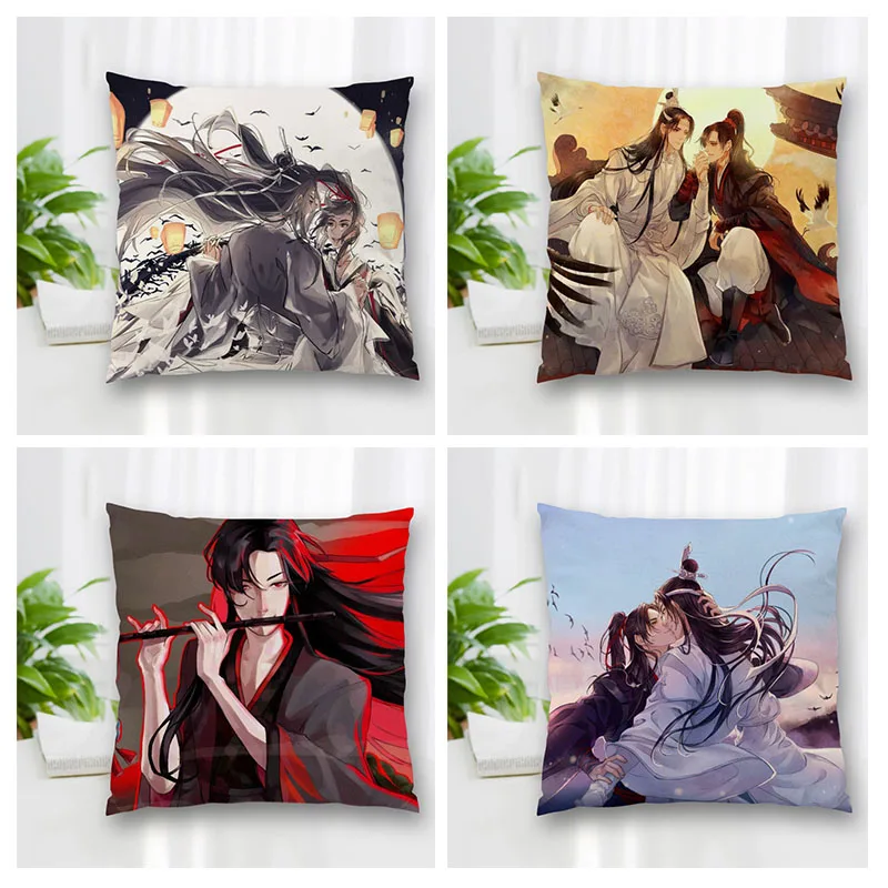 

Hot Sale Custom Decorative Pillowcase Mo Dao Zu Shi Square Zippered Pillow Cover Best Nice Gift 20X20cm 35X35cm 40x40cm