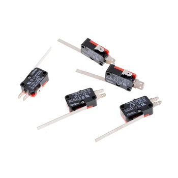 

5Pcs Long Straight Hinge Lever SPDT Micro Limit Switch V-153-1C25 Electrical Equipment Good Quality
