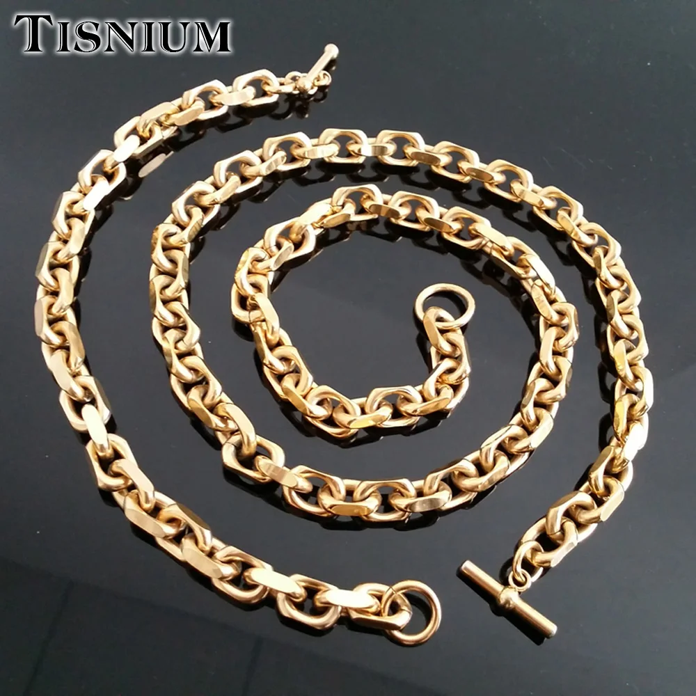 

Tisnium Men's Necklace Bracelet Gothic Jewelry Accessories O Chain 8mm 316L Stainless Steel Friends Gifts Wholesale Hot 2020