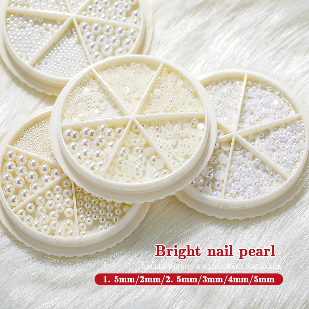 3D New nail decoration, three-dimensional half pearl, pearl,, decoration DIY beauty and nail products, DIY, various sizes