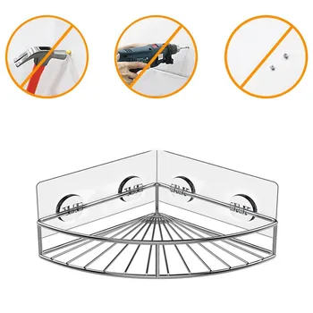 

Stainless Steel Bathroom Corner Shelf Shower Shampoo Soap Cosmetic Shelves Bathroom Accessories Storage Organizer Rack Holder