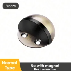 Magnetic Stainless Steel Door Stop with Rubber Bumper (Normal-Green bronze)