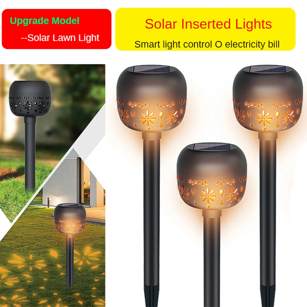 LED Solar Street Light Pathway Garden Landscape Lighting Outdoor luminaire Decor IP65 Waterproof Warm White power camping | Лампы и
