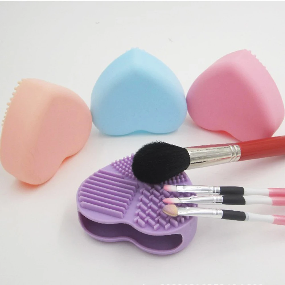 Love Heart Wash Cosmetic Brushes Cleaner MakeUp Washing Brush Gel Cleaning Mat Silicone Foundation Makeup Tool Cleaning Scrubber Love Heart Wash Cosmetic Brushes Cleaner MakeUp Washing Brush Gel Cleaning Mat Silicone Foundation Makeup Tool Cleaning Scrubber