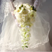 Водопад Свадебный капающий букет Холдинг белая свадебная невеста