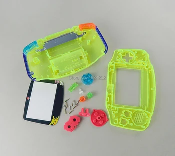 

1set For Game Boy Advance GBA Console Dreamy Full Set Housing Shell Color Rubber Pads Button Screen Lens screws FOR GBA Dream