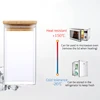 1 Piece Square Sealed Glass Jars For Spice Kitchen Storage Coffee Bean Storage Can Mason Jar With Lid  Food Container 5