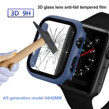 

1PC Tempered Glass + Protect Case For Apple Watch6/5/4 44mm 40mm Screen Protector TPU Cover Bumper For Apple iWatch Accessories