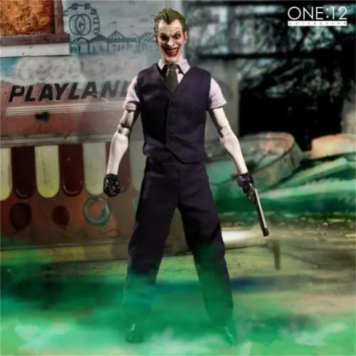 Batman The Dark Knight Joker Figure Model Toys Collection With Real Clothing DC Comics 15cm