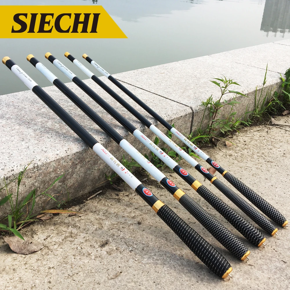 SIECHI Stream удочки для рыбалки 3,6 м/4,5 м/5,4 м/6,3 м/7,2 м телескопическая удочка из углеродного волокна ручная удочка для ловли карпа