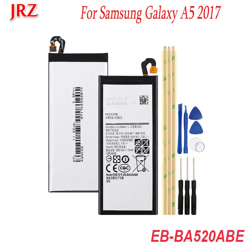 Батарея EB-BA520ABE для Samsung Galaxy A5 2017 A520 SM-A520F A520F A520K A520L A520S батарея на мобильный телефон