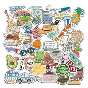 

50pcs Vine Avocado Cartoon PVC Stickers For Skateboard Suitcase Snowboard Guitar Motorcycle Laptop Car Stickers