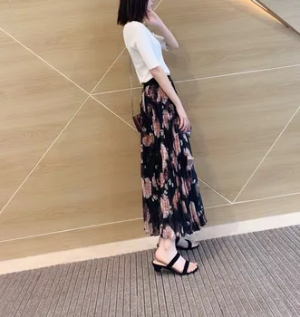 

Women Skirt New Midi Skirts Three-dimensional Temperament Was Thin Pleated Skirt