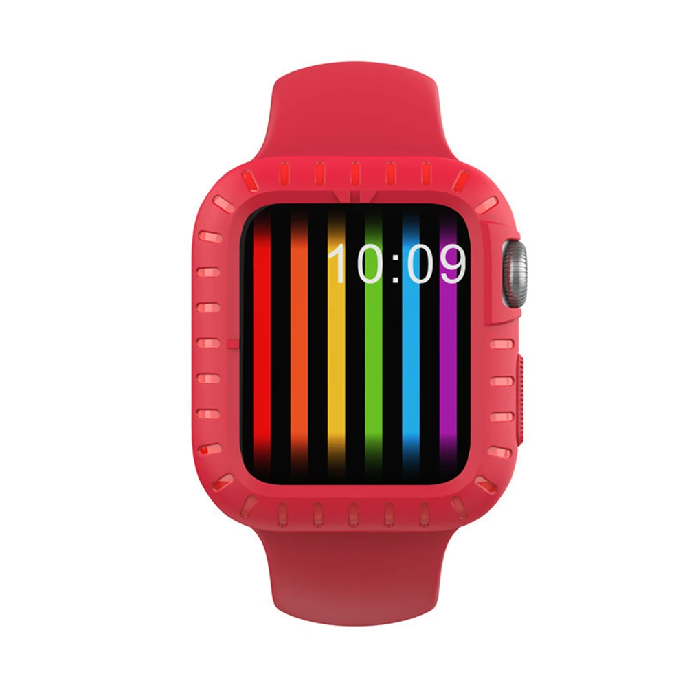 Применимый для Apple Watch4 поколения защитная оболочка ультра-тонкий защита от ударов при падении мягкие часы в силиконовом корпусе 4 корпус часов 40/44 мм корпус