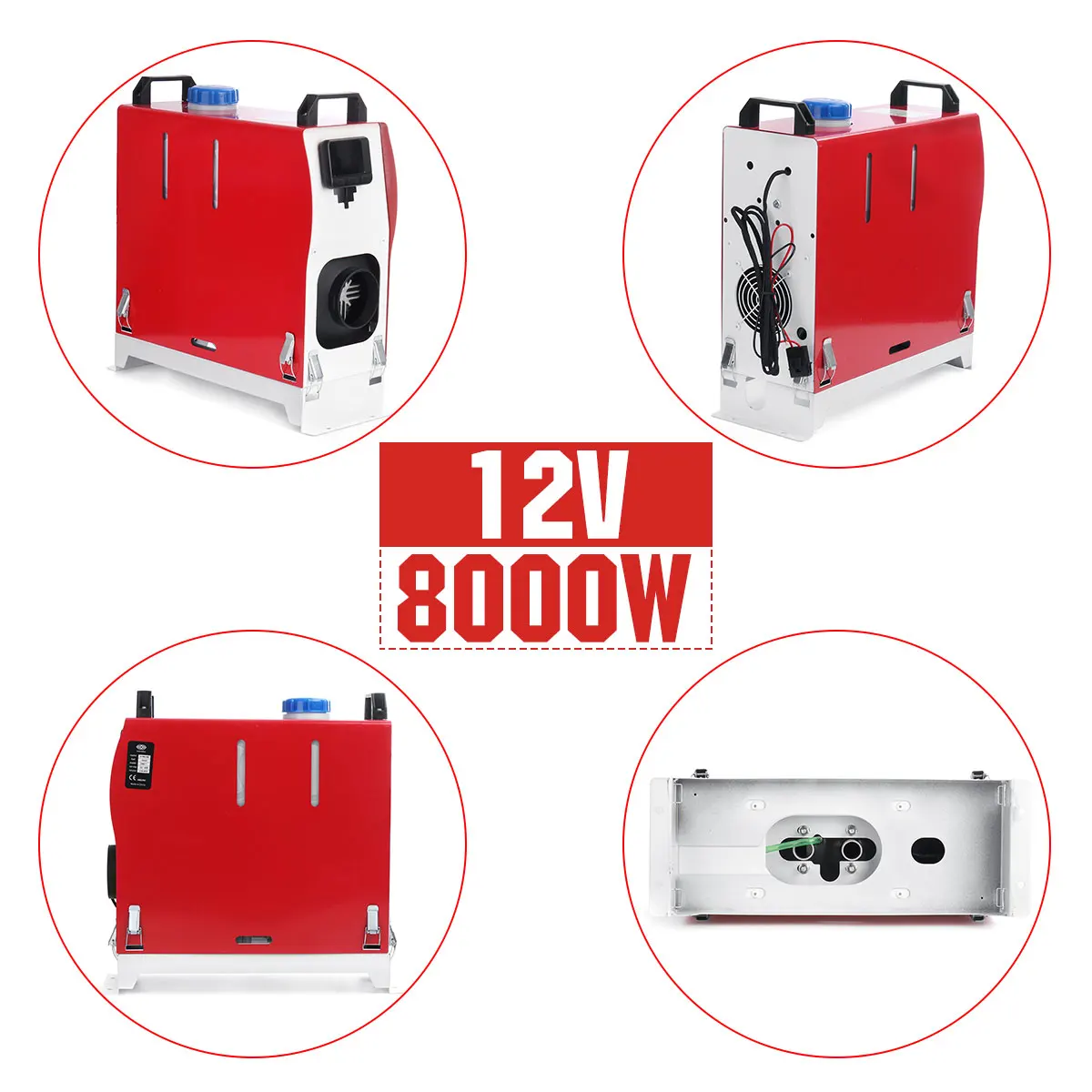 8KW 12V все в одном воздуха Отопление с дизельным топливом одно отверстие автомобильного обогревателя Кондиционер машина+ дистанционный пульт с lcd Дисплей для грузовика лодка