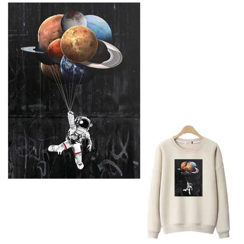 Dream Deep Space Patch Per Abbigliamento T-Shirt Lavabili Di Livello A Adesivi Termici A Trasferimento Termico Fantascienza Ferro Su Appliqued