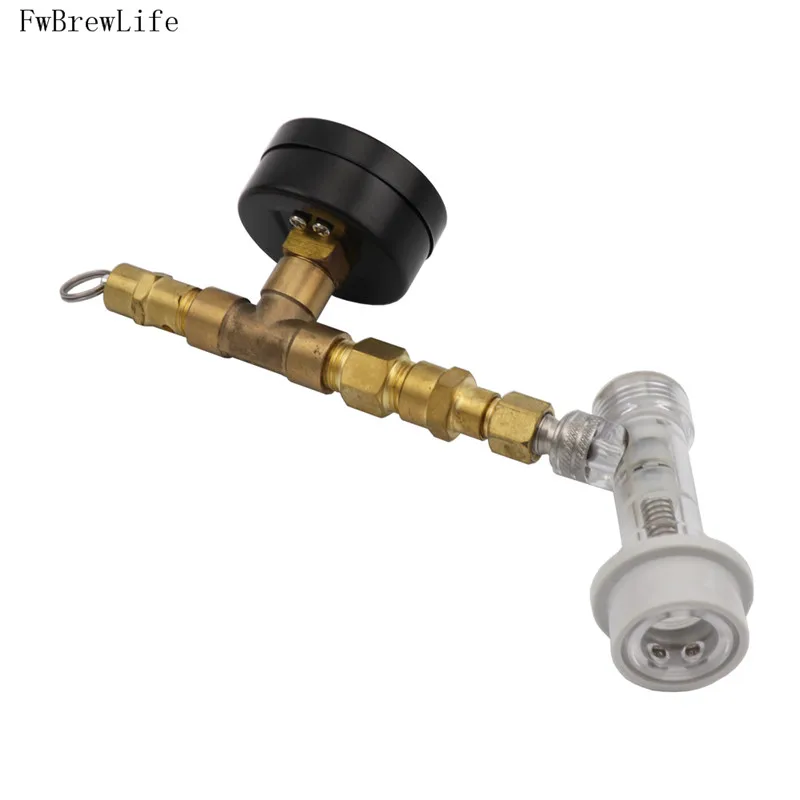 Spunding Valve Adjustable Pressure Relief Valve Assembly with Gauge Ball Lock Disconnect Integrated Check Valve Beer Brewing  (6)