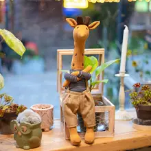 

Full Filled Elastic Small Giraffe Plush Toy Skin-friendly Vivid Plush Toy Creative for Decoration