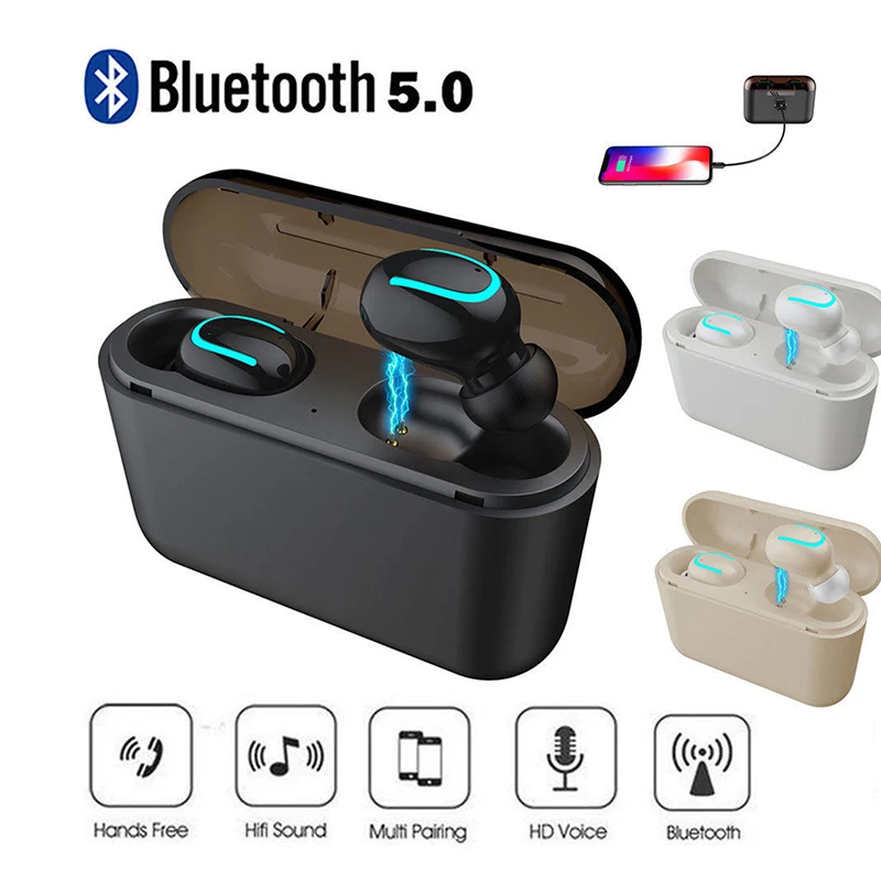 

TWS Bluetooth 5.0 Earphone Wireless HBQ Q32 Waterproof Binaural Sport Earbuds With Charging Case Touch Control Headset With Mic