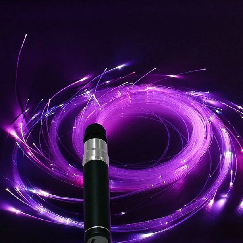Led Optical Fiber Whip Rechargeable Fiber Optic Pixel Lightup Whips
