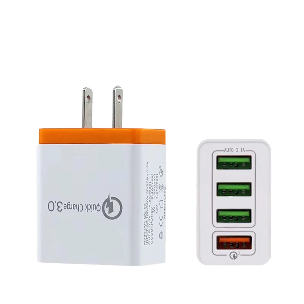 4 Порты и разъёмы быстрой зарядки QC 3 0 usb хаб высокого Стандартный огнеупорный ПК