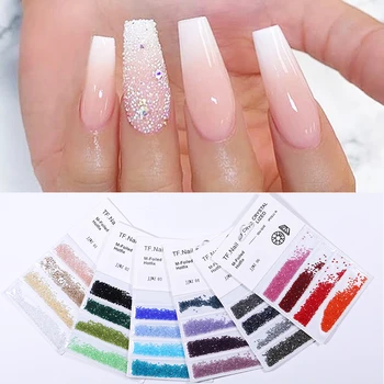 

720*4 Pcs Nail Art Rhinestones Nail Accessories Glittering Sharp Bottom Bling Colorful Mini 3D Nail Decorations 1 mm