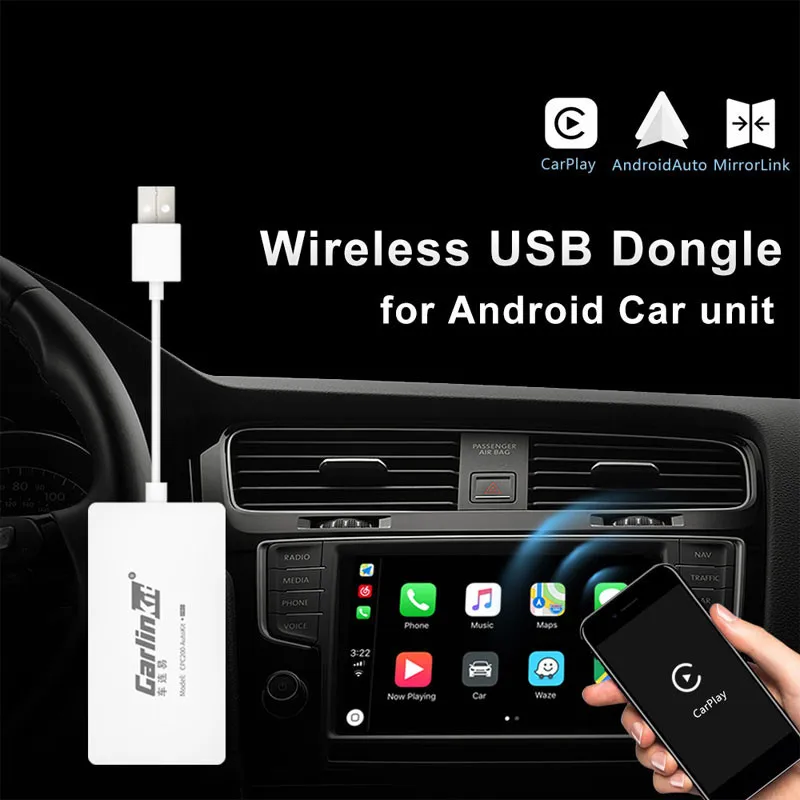 Wireless Bluetooth Smart CarPlay USB Dongle For Android GPS Navigation Player With Android Auto Mirror Link For Apple Car play