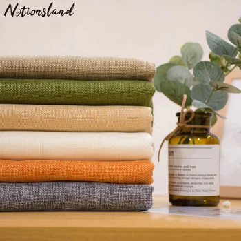 

148x100cm Imitated Linen Fabric 800D Burlap Wedding Banquet Table Cloth DIY Clothing Patchwork Fabric Home Textiles