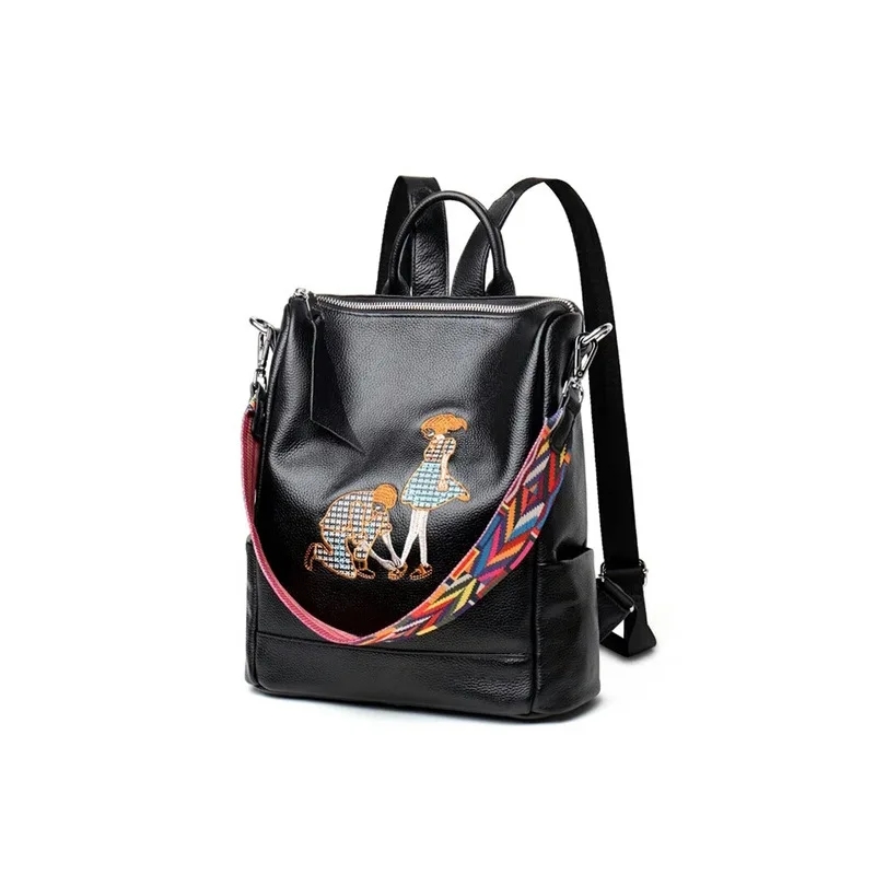 

Summer New Style Backpack England Women's Full-grain Leather Diaper Bag Large Capacity Versatile Backpack Women's Soft Leather