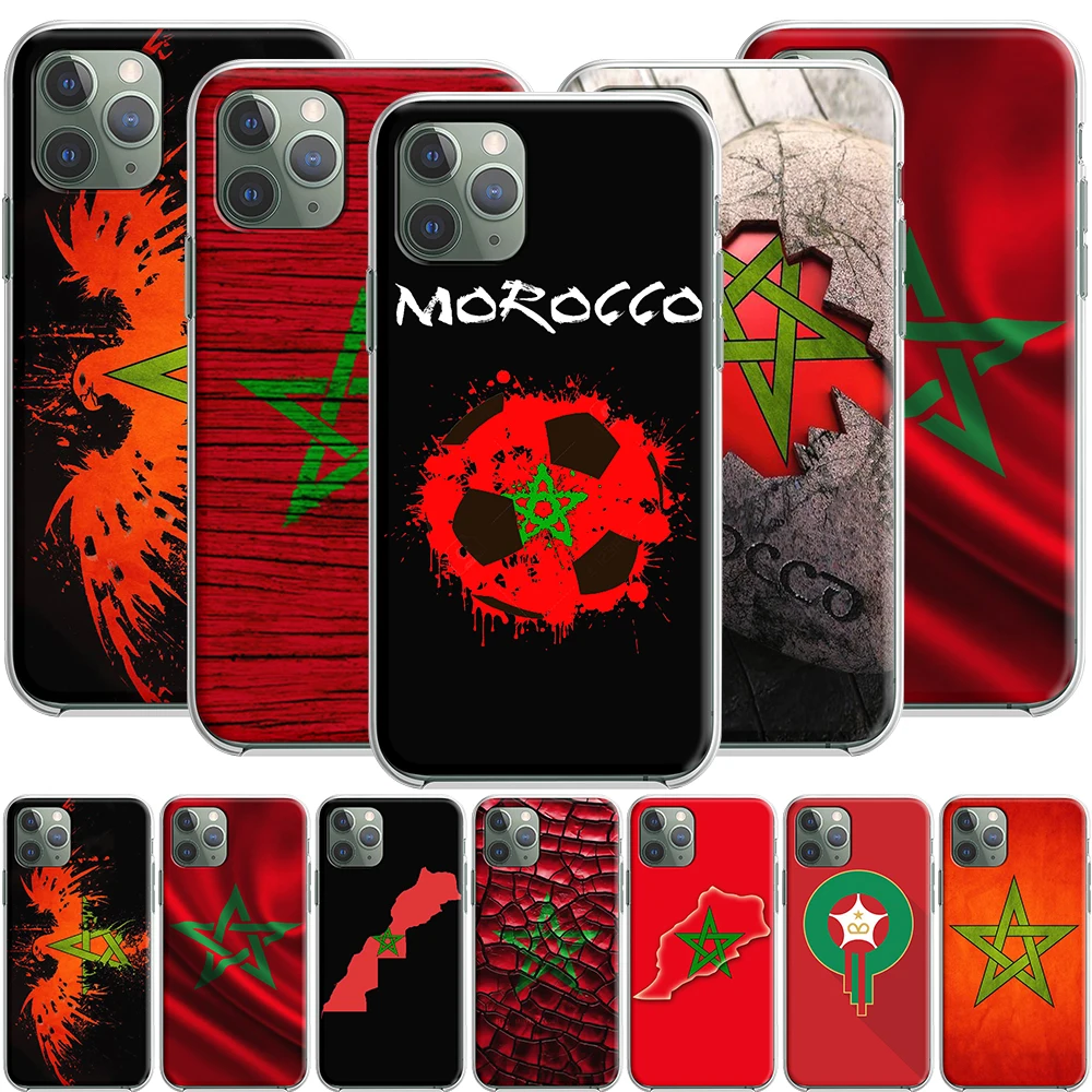 С изображением флага Марокко силиконовый чехол для Apple iPhone 12 11 Pro SE XS X XR Max 8 7 6S 6 Plus 5S
