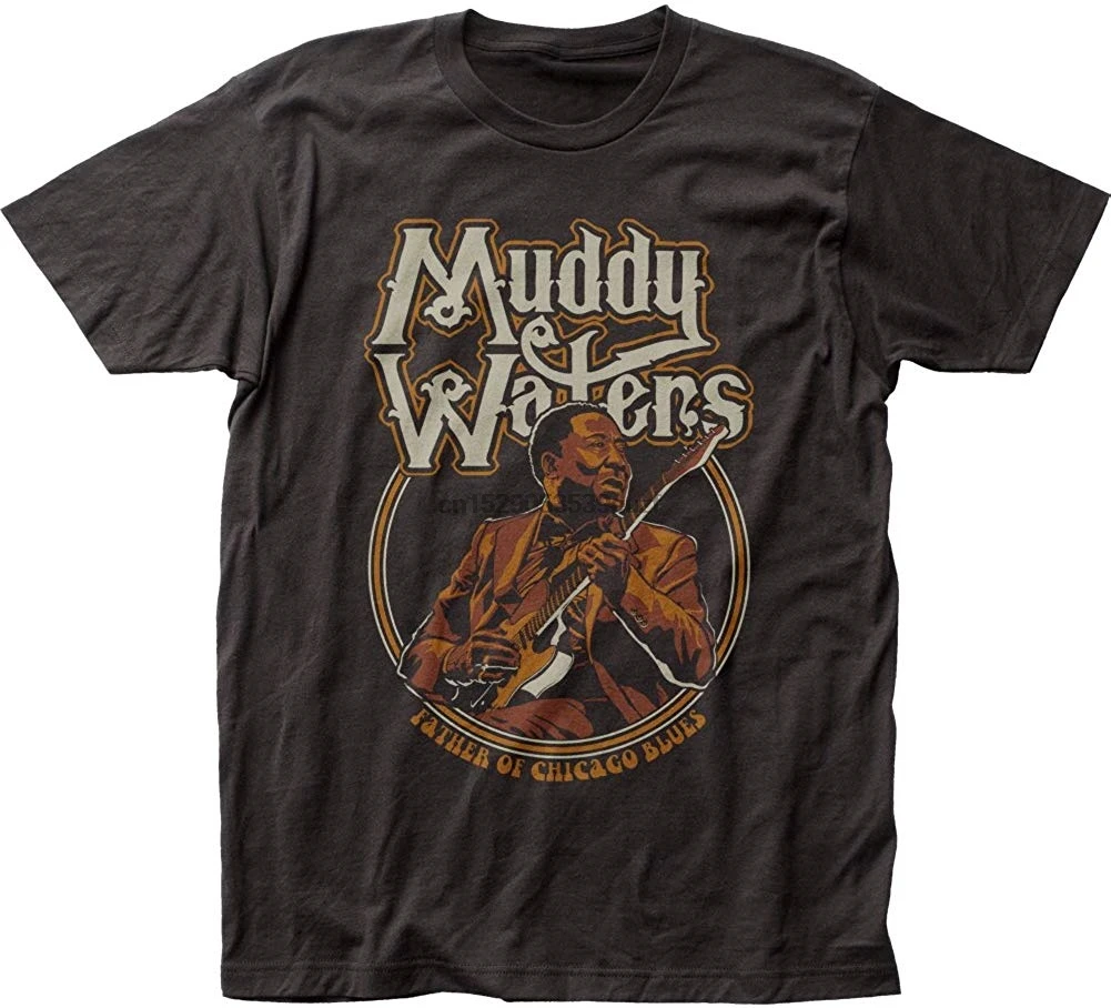 Muddy Waters Father Of Chicago Blues Fitted Jersey Tee (XL) Cool Gift Personality TEE Shirt | Мужская одежда