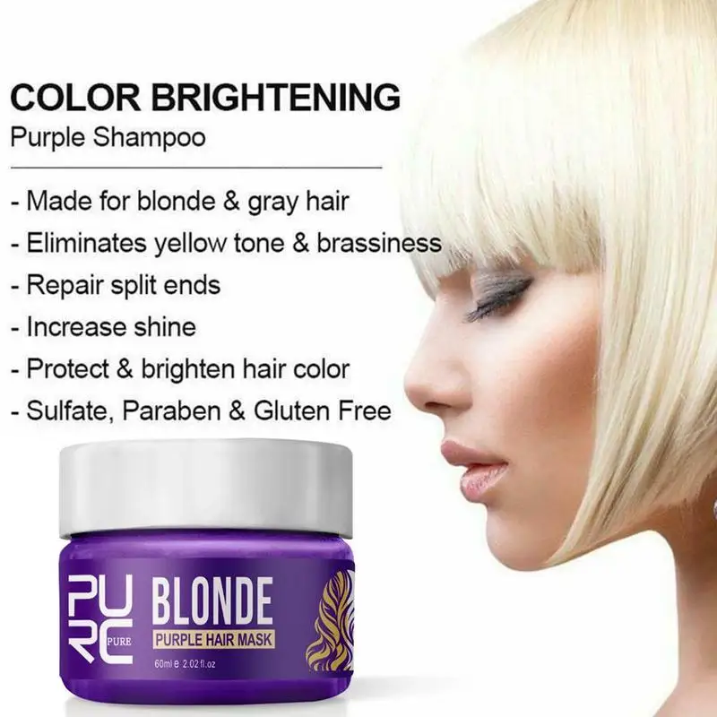 100ml No Yellow Blonde Hair Shampoo Anti Brass Off Care Dyed Ulta Purple Color Treatment Shampoo Beauty Shiny Hair D8F4 100ml No Yellow Blonde Hair Shampoo Anti Brass Off Care Dyed Ulta Purple Color Treatment Shampoo Beauty Shiny Hair D8F4