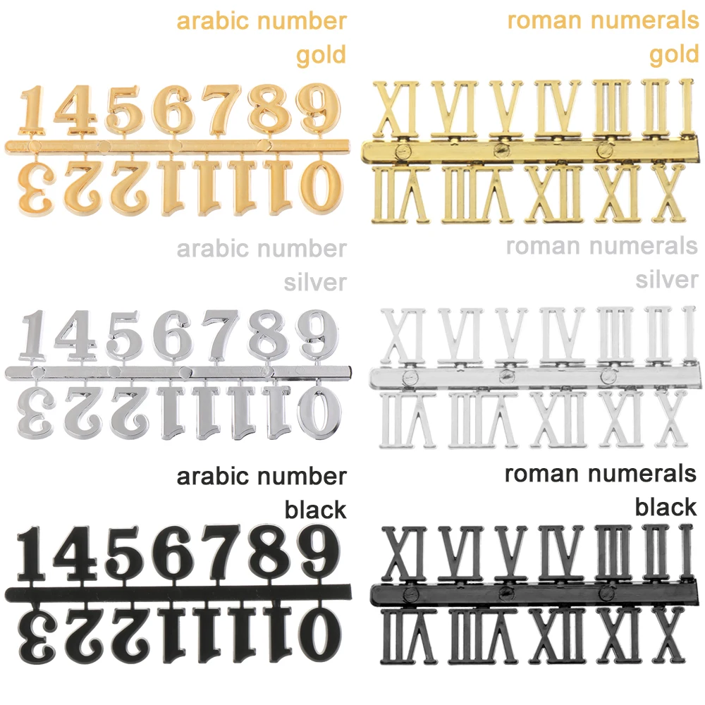 DIY Repair Tools Replacement Gadget Restore Arabic Number Clock Numerals Accessories Roman Numerals Quartz Clock Parts clock parts