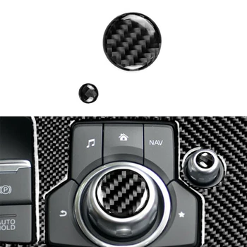 

Car Knob cover Fit For Mazda 3 6 CX-5 CX-9 2017 2018 Carbon Fiber High quality