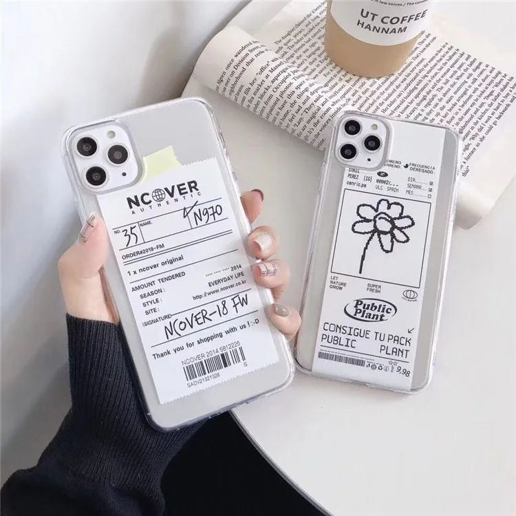 Художественный Прозрачный чехол для телефона с надписью iPhone 11 Por Max X Xsmax Xr Xs 7 Puls 6 6S