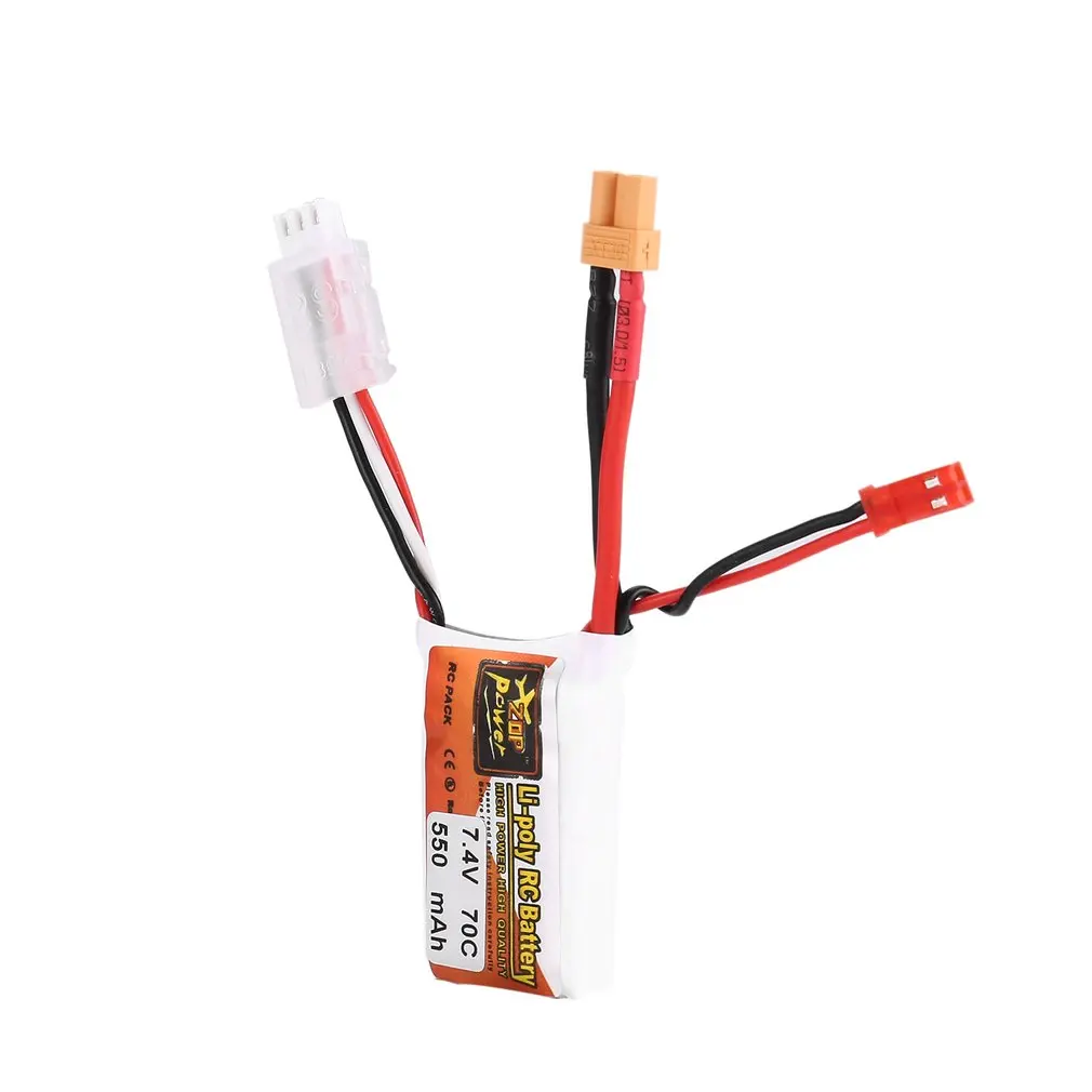 HOT ZOP Power 7.4V 550mAh 70C 3S 1P Lipo Battery JST XT30 Plug Rechargeable for RC Racing Drone Helicopter Car Boat Model | Игрушки и
