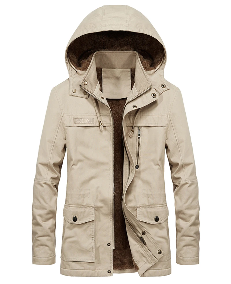 New Winter Jacket Men Thicken Warm fur Hooded parka Coat